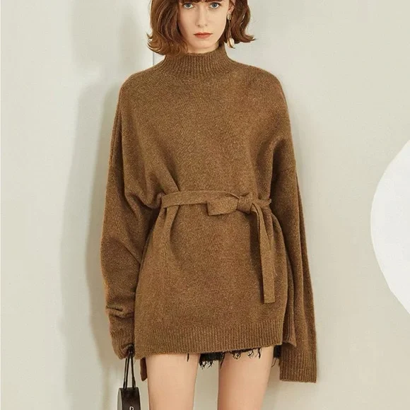 Women's Brown Knit Sweater - Picture 1 of 6